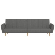 2-местно разтегателно канапе, светлосиво, текстил