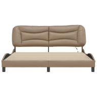 Рамка за легло с LED без матрак Hvar, капучино, 180x200 см