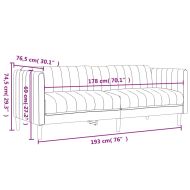 3-местен диван, тъмнозелен, текстил