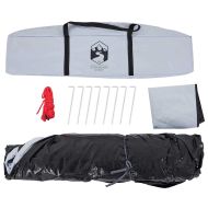 Къмпинг палатка куполна 4 души бял блекаут бързо освобождаване