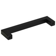 Дръжки за шкафове, 10 бр, черни, 128 мм, неръждаема стомана