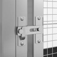 Волиера с удължение сребриста 623x203x216 см стомана