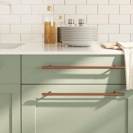 Дръжки за шкафове, 5 бр, бронз, 320 мм, неръждаема стомана