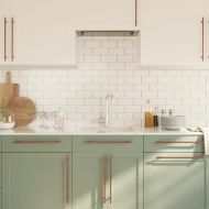 Дръжки за шкафове, 5 бр, бронз, 320 мм, неръждаема стомана