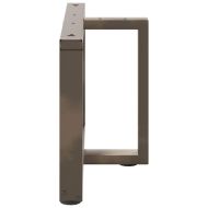 Крака за масичка за кафе, Т-образни, 2 бр., черни, 70x25x(42-43) см, стомана