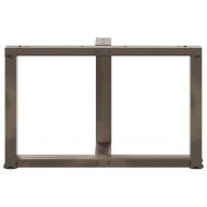 Крака за масичка за кафе, Т-образни, 2 бр., черни, 70x25x(42-43) см, стомана