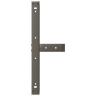 Крака за масичка за кафе, Т-образни, 2 бр., черни, 70x25x(42-43) см, стомана