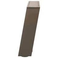 Крака за масичка за кафе, U-образни, 2 бр., естествена стомана, 50 x (30-31) см, стомана