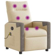 Масажен наклоняем стол, кремав, текстил