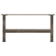 Крака за масичка за кафе, естествена стомана, 2 бр., 70 x (30-31) см, стомана