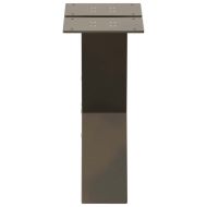 Крака за масичка за кафе, X-образни, 2 бр., естествена стомана, 30 x (30-31) см, стомана