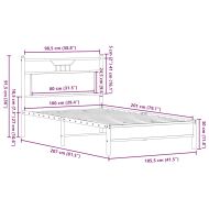 Рамка за легло без матрак кафяв дъб 100x200 см инженерно дърво