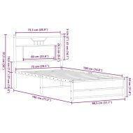 Рамка за легло без матрак кафяв дъб 75x190 см инженерно дърво