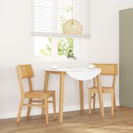 трапезни столове 2 бр. масивна дървесина гума