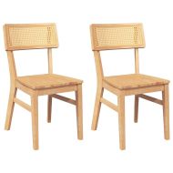 трапезни столове 2 бр. масивна дървесина гума