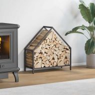 Стойка за дърва за огрев черна Студено валцувана стомана