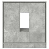 Бюфет с чекмеджета и вратички, бетонно сив, 70,5x34x74,5 см