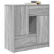 Бюфет с чекмеджета и вратички, сив сонома, 70,5x34x74,5 см