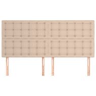 Табла за легло, цвят капучино, 160x5x118/128 см, изкуствена кожа