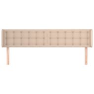 Горна табла за легло, капучино,163x16x78/88 см, изкуствена кожа