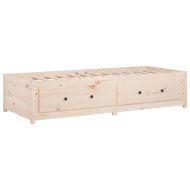 Дневно легло без матрак, 80x200 см, борово дърво масив