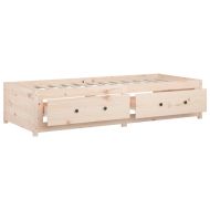 Дневно легло без матрак, 80x200 см, борово дърво масив