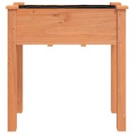 Саксия с вложка, кафява, 71x37x76 см, масивна ела