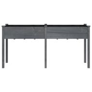 Саксия с вложка, сива, 161x45x76 см, масивна ела