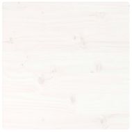 Плот за маса, бял, 40x40x2,5 см, бор масив, квадратен