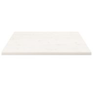 Плот за маса, бял, 70x70x2,5 см, бор масив, квадратен