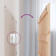 Стенна табла за спалня, 204x3x60 см, борово дърво масив