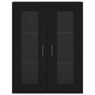 Стенен шкаф черен 69,5x34x90 см