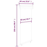 Вертикална тента за балкон, 65x250 см, кремава