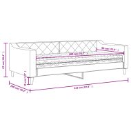 Канапе с матрак, кремаво, 90x200 см, плат