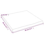 Плот за баня 40x40x2 см необработено масивно дърво