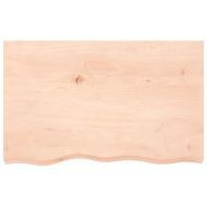 Плот за баня 80x50x(2-6) см необработено масивно дърво