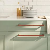 Дръжки за шкафове, 5 бр, бронз, 320 мм, неръждаема стомана