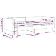 Канапе с матрак, кремаво, 90x200 см, плат