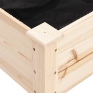 Плантер на колела с вложка 71x37x80 см масивна ела