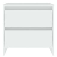Нощни шкафчета, 2 бр, бели, 45x34,5x44,5 см, инженерно дърво