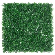 Ограда от изкуствени храстови листа 6 бр зелено 50x50 см