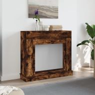 Облицовка за камина опушен дъб 100x30x87,5 см инженерно дърво