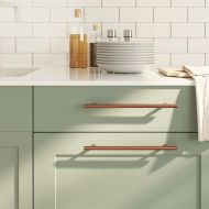 Дръжки за шкафове, 5 бр, бронз, 224 мм, неръждаема стомана