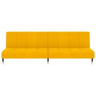 2-местно разтегателно канапе, жълто, кадифе