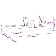 2-местно разтегателно канапе с две възглавници, таупе, текстил