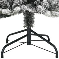 Изкуствена коледна елха с 300 LED и флокиран сняг 240 см