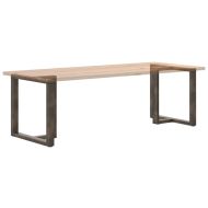 Крака за трапезна маса, Т-образни, 2 бр., черни, 80x35x(72-73) см, стомана