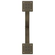 Крака за масичка за кафе, X-образни, 2 бр., естествена стомана, 50 x (42-43) см, стомана
