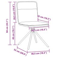 Трапезни столове, 2 бр, сини, текстил
