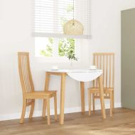 трапезни столове 2 бр. масивна дървесина гума